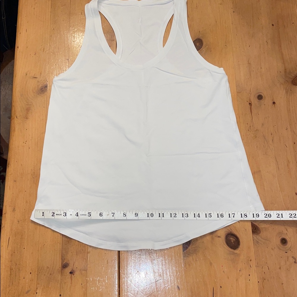 Lululemon- Sz L (CHK MEASUREMENTS)- White- Love Tank Racerback. - Picture 9 of 10